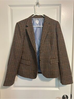 J. Crew Women's Houndstooth Blazer - Brown & Black